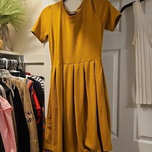 LuLaRoe Mustard Mini Dress